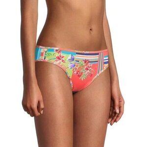 Johnny Was Kaya Hipster‎ Bikini Bottom Womens Small Orange Floral Pull On NWT